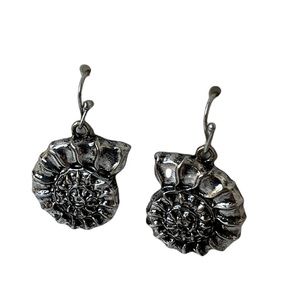 Silver Seashell Earrings